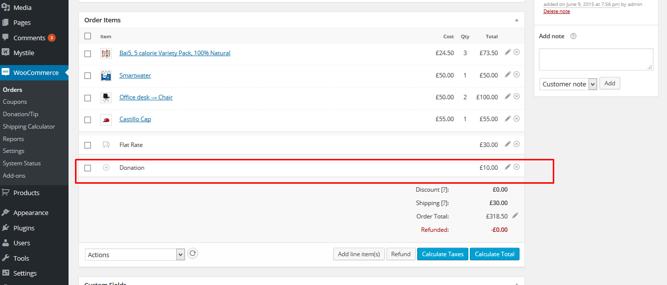 WooCommerce 捐赠或购物车和结帐小费源代码