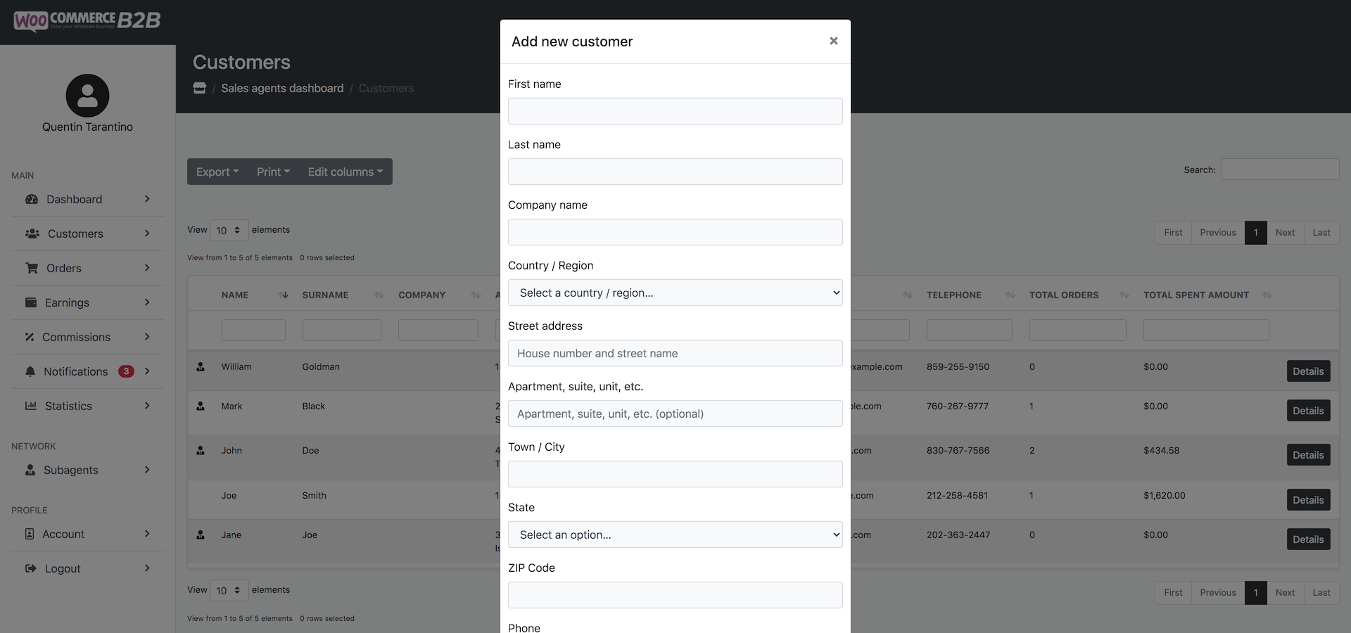 WooCommerce B2B 销售代理源代码