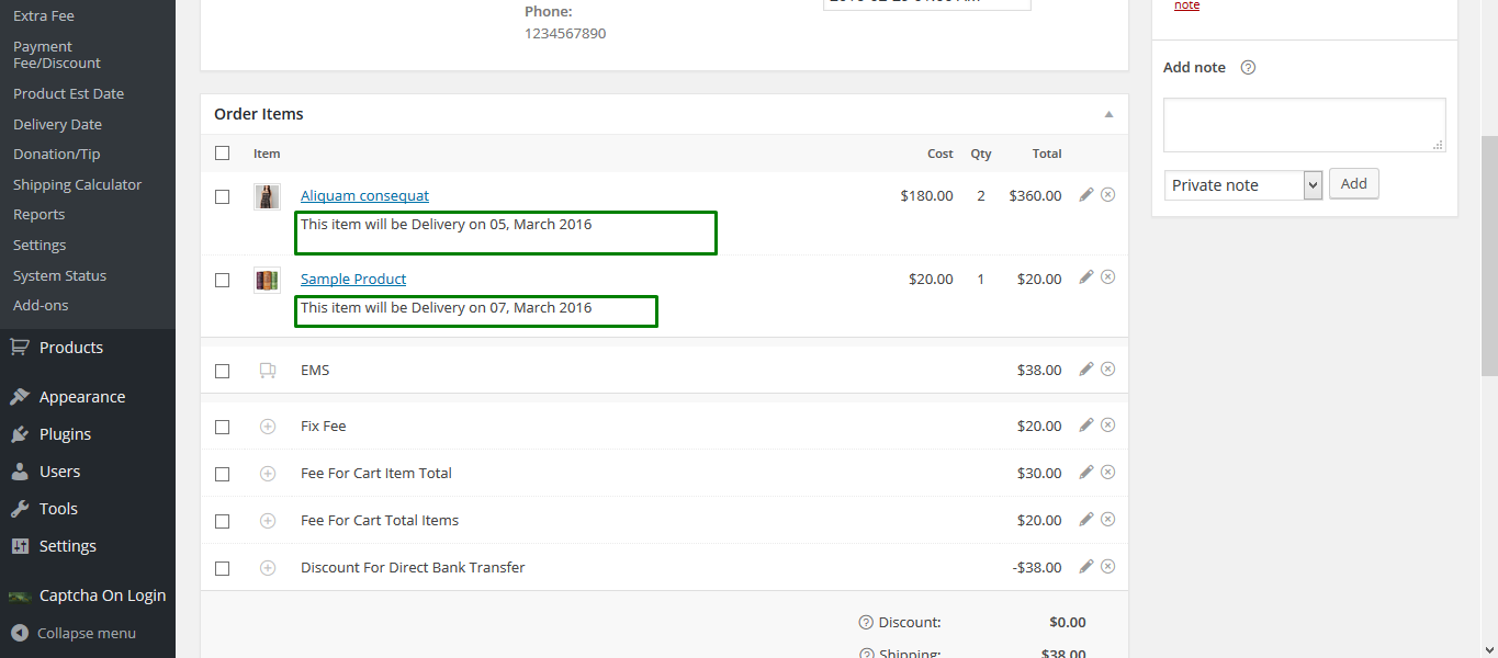 WooCommerce 每个产品的预计交货或发货日期源代码