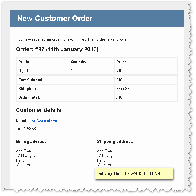 用于运输的 Woocommerce 交货时间选择器源代码