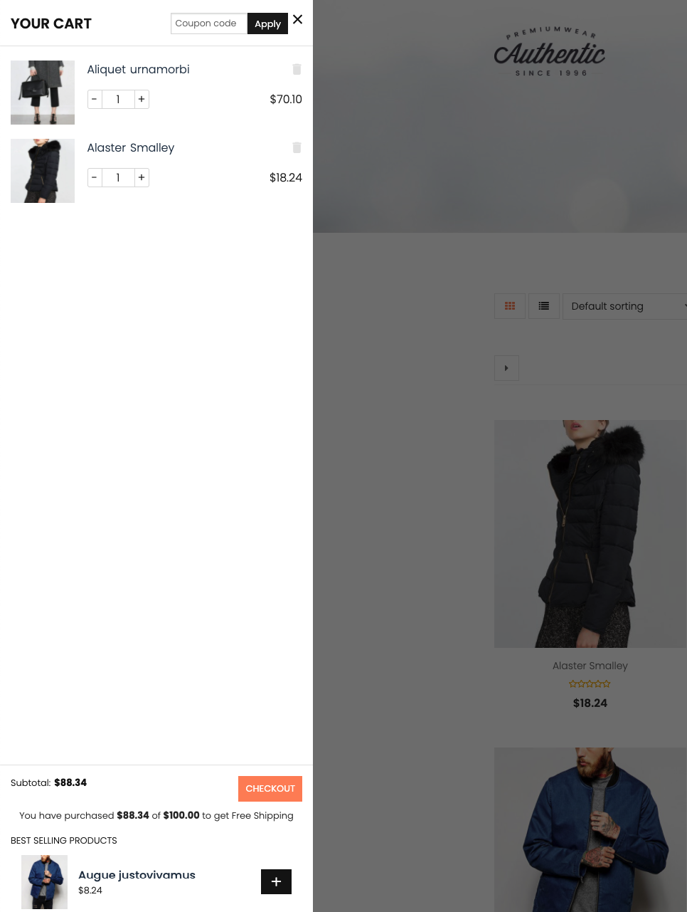 WooCommerce 购物车多合一 – 一键结账 – 粘性|侧车源代码