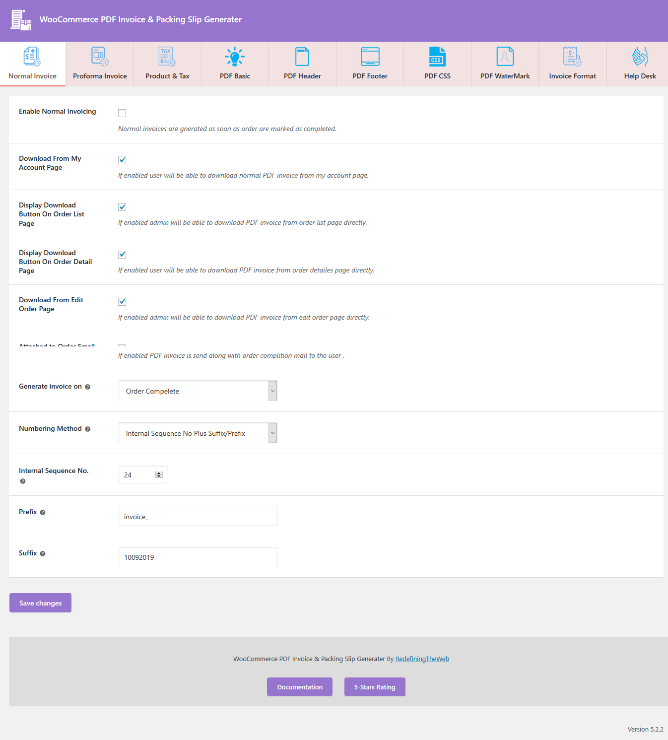 WooCommerce PDF 发票和装箱单与信用票据源代码