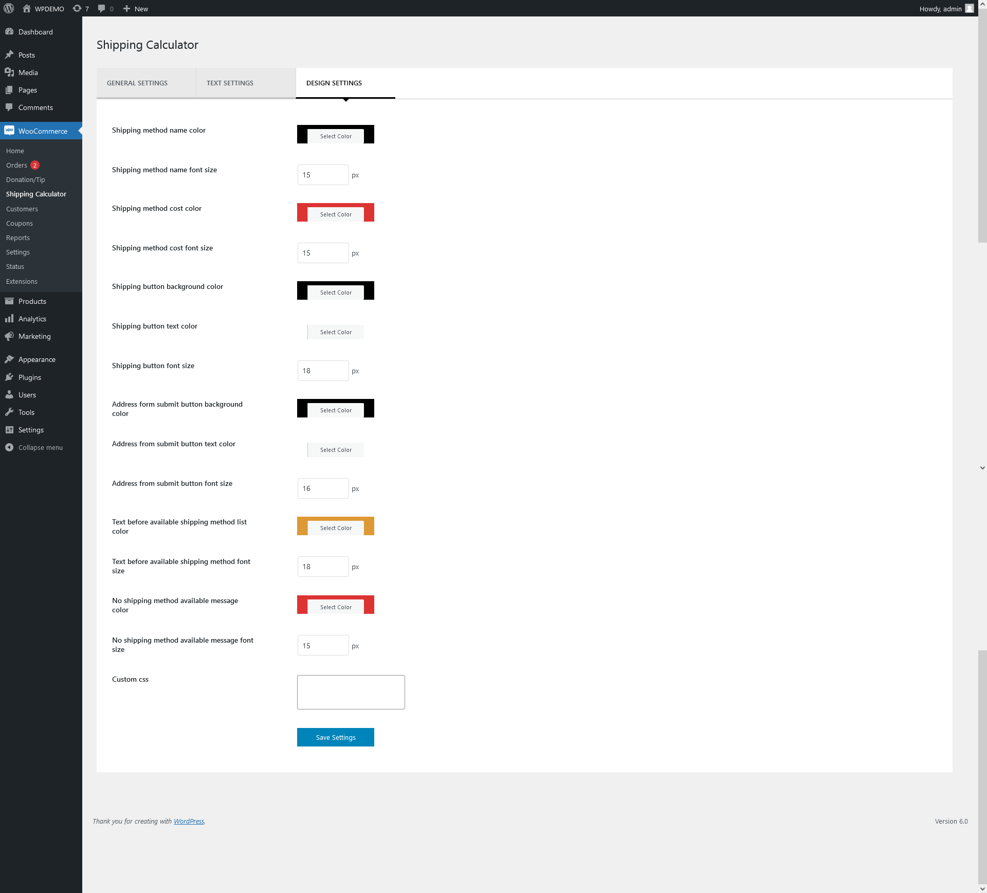 产品页面上的 Woocommerce 运费计算器源代码