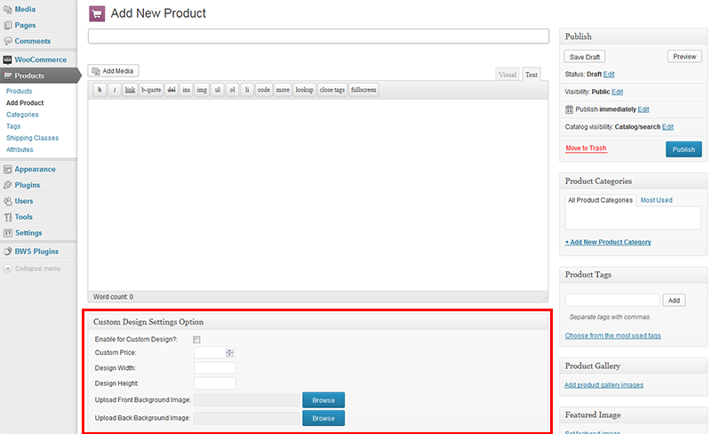 WooCommerce 名片和传单设计源代码