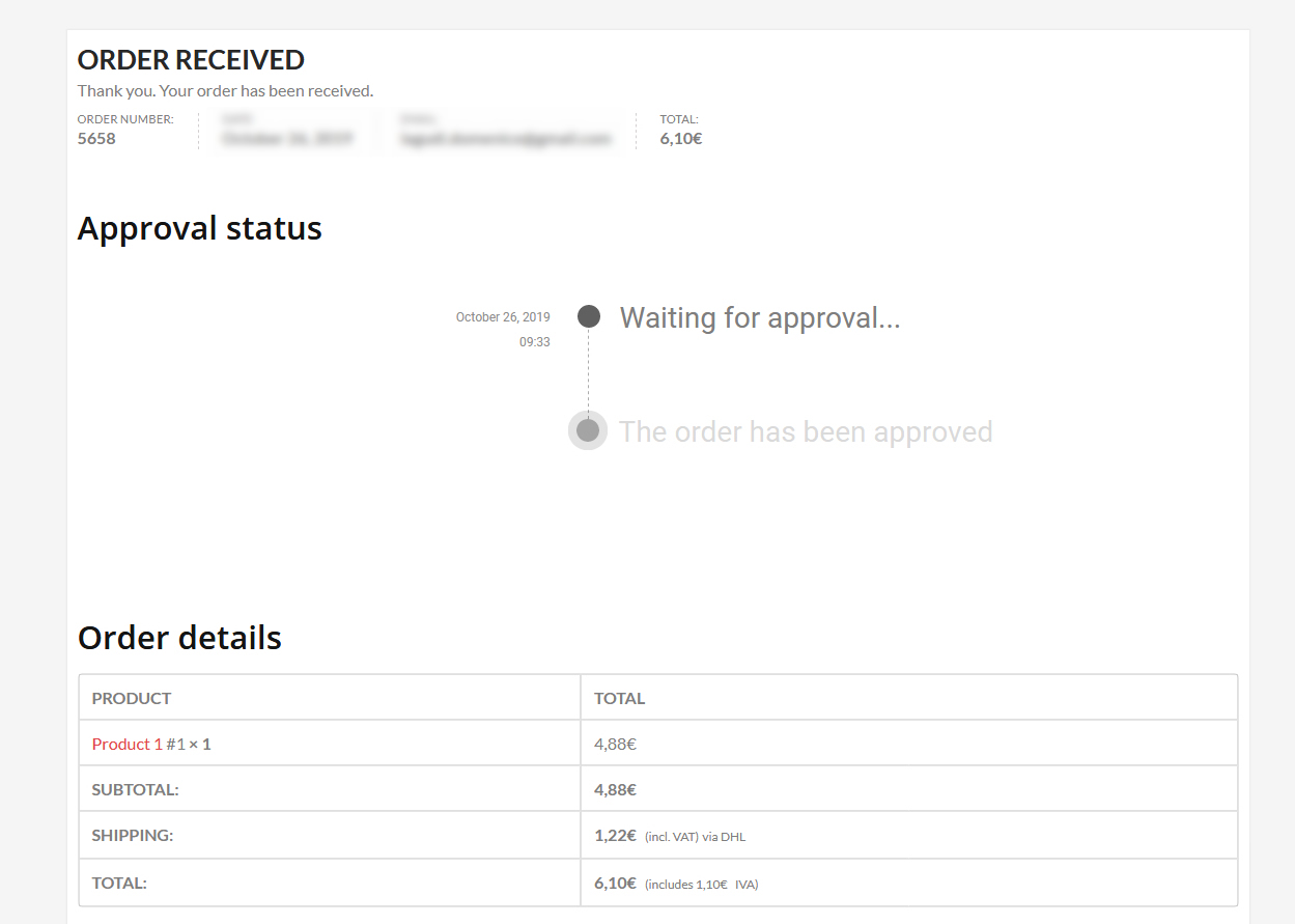 WooCommerce 订单批准源代码