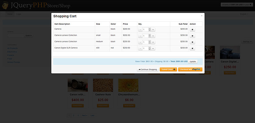 LivelyCart light – 一个jQuery PHP – Codeigniter 商店/商店| 购物车源代码