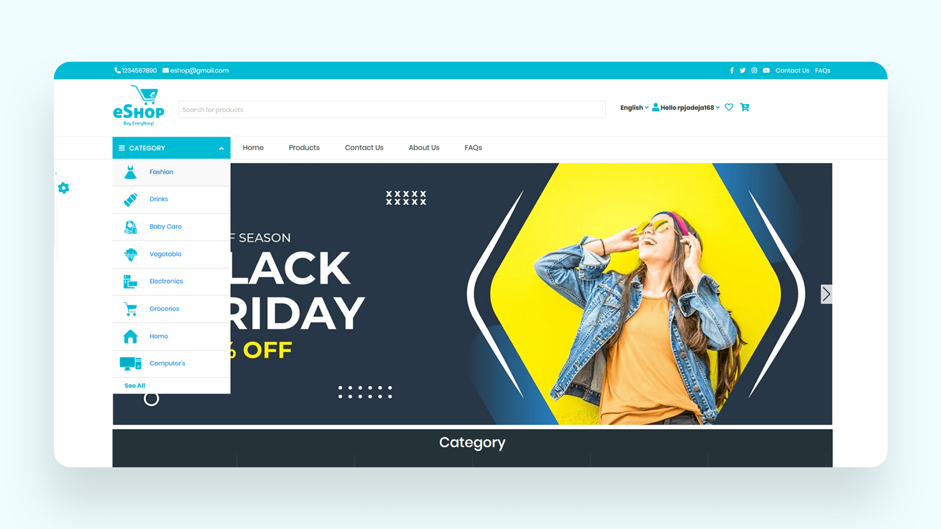 eShop Web- 电子商务单一供应商网站 | 电子商务商店网站源代码