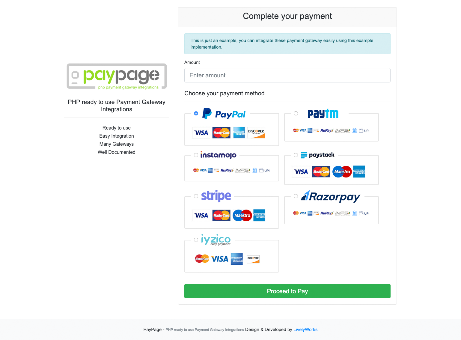 PayPage – PHP 准备好使用支付网关集成源代码