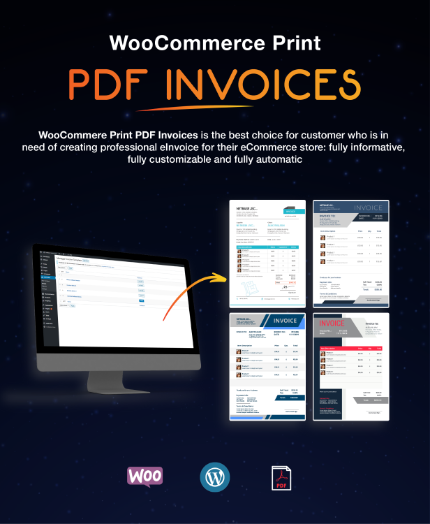 WooCommerce PDF 发票专业版源代码