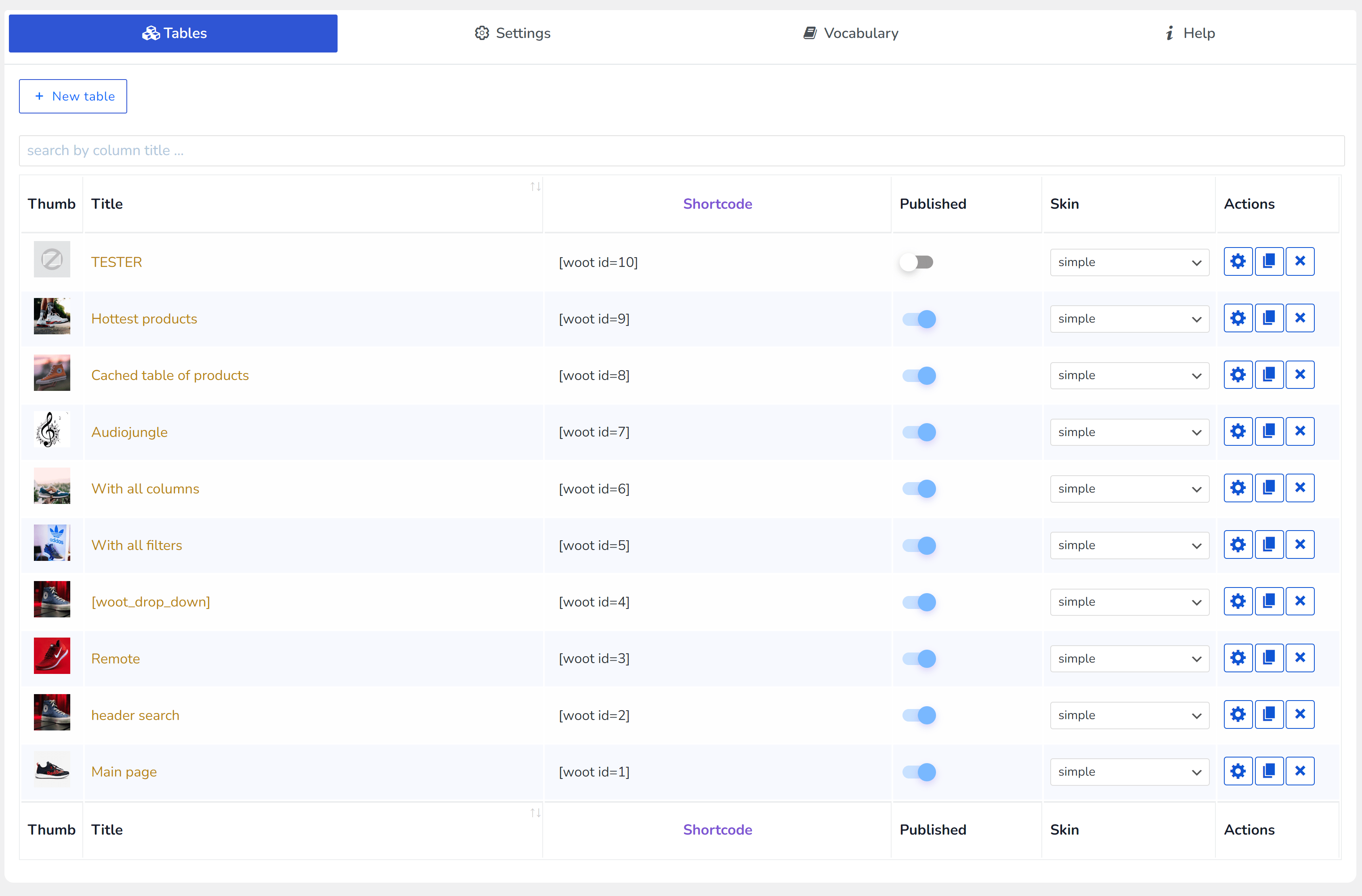 WOOT – WooCommerce 活动产品表源代码