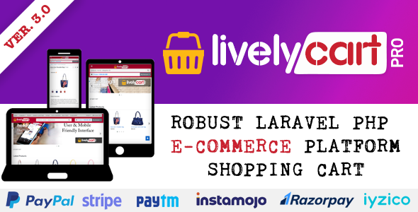 LivelyCart PRO – Laravel 电子商务平台 | 购物车源代码