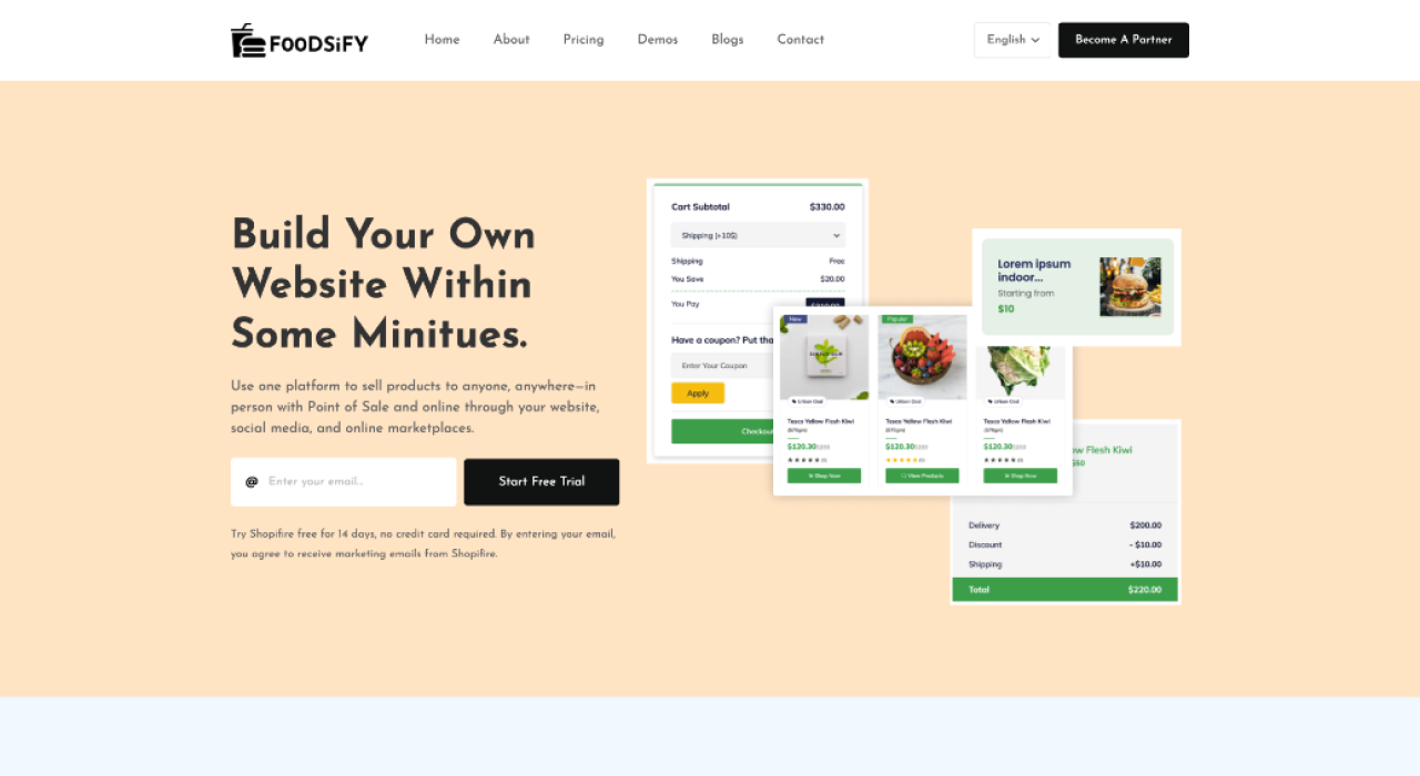 FOODSIFY – 基于多租户的食品杂货和电子商务构建平台 (SAAS)源代码