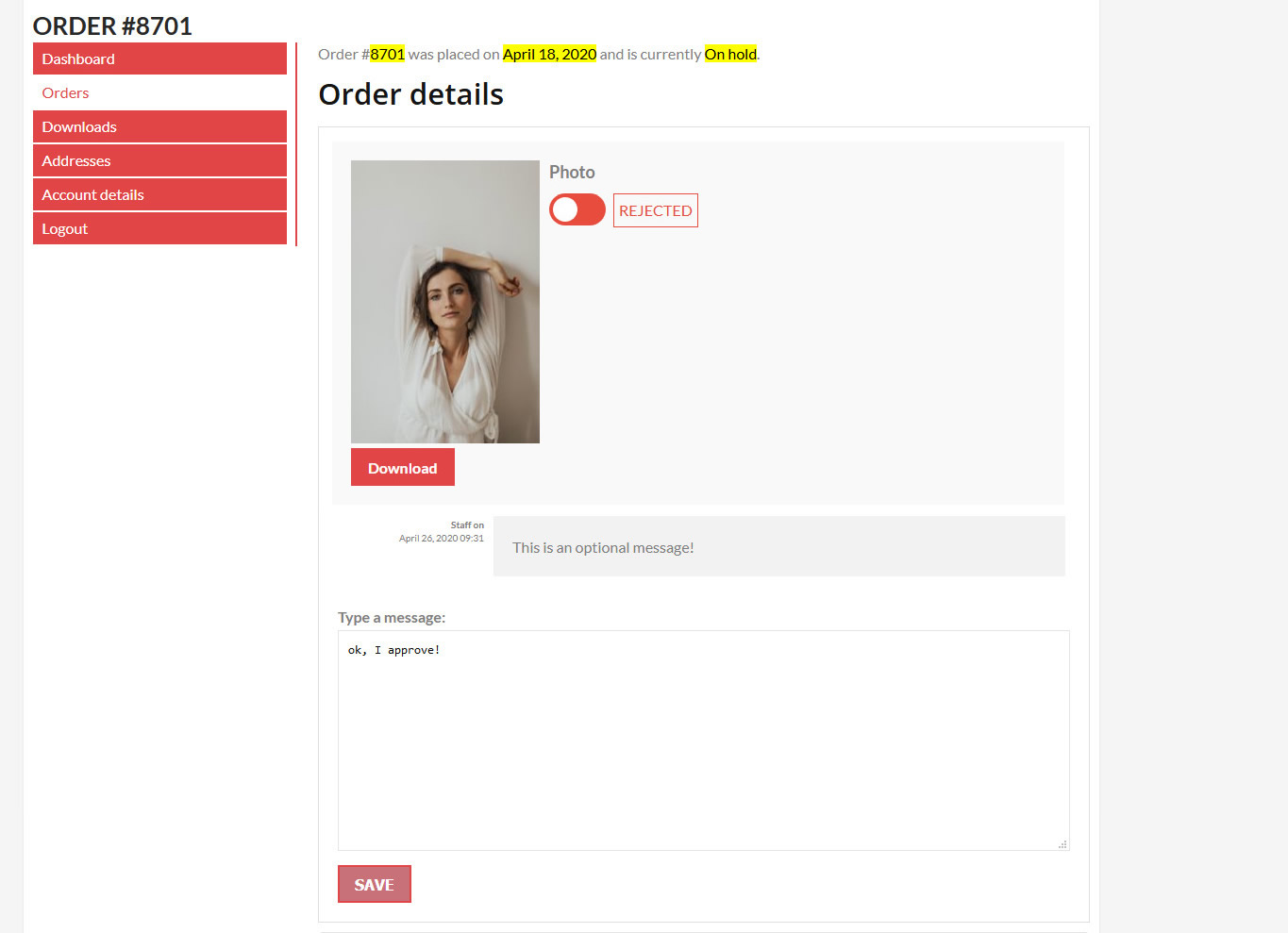 WooCommerce 文件批准源代码