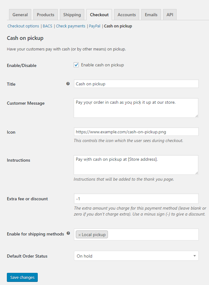 WooCommerce 提货现金源代码