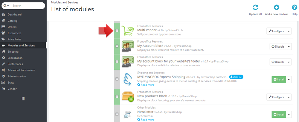 Prestashop 多供应商市场源代码