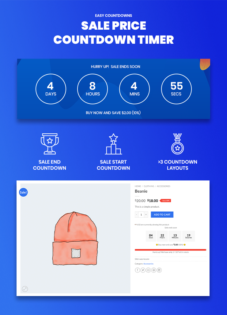 WooCommerce 销售倒计时和触发器源代码
