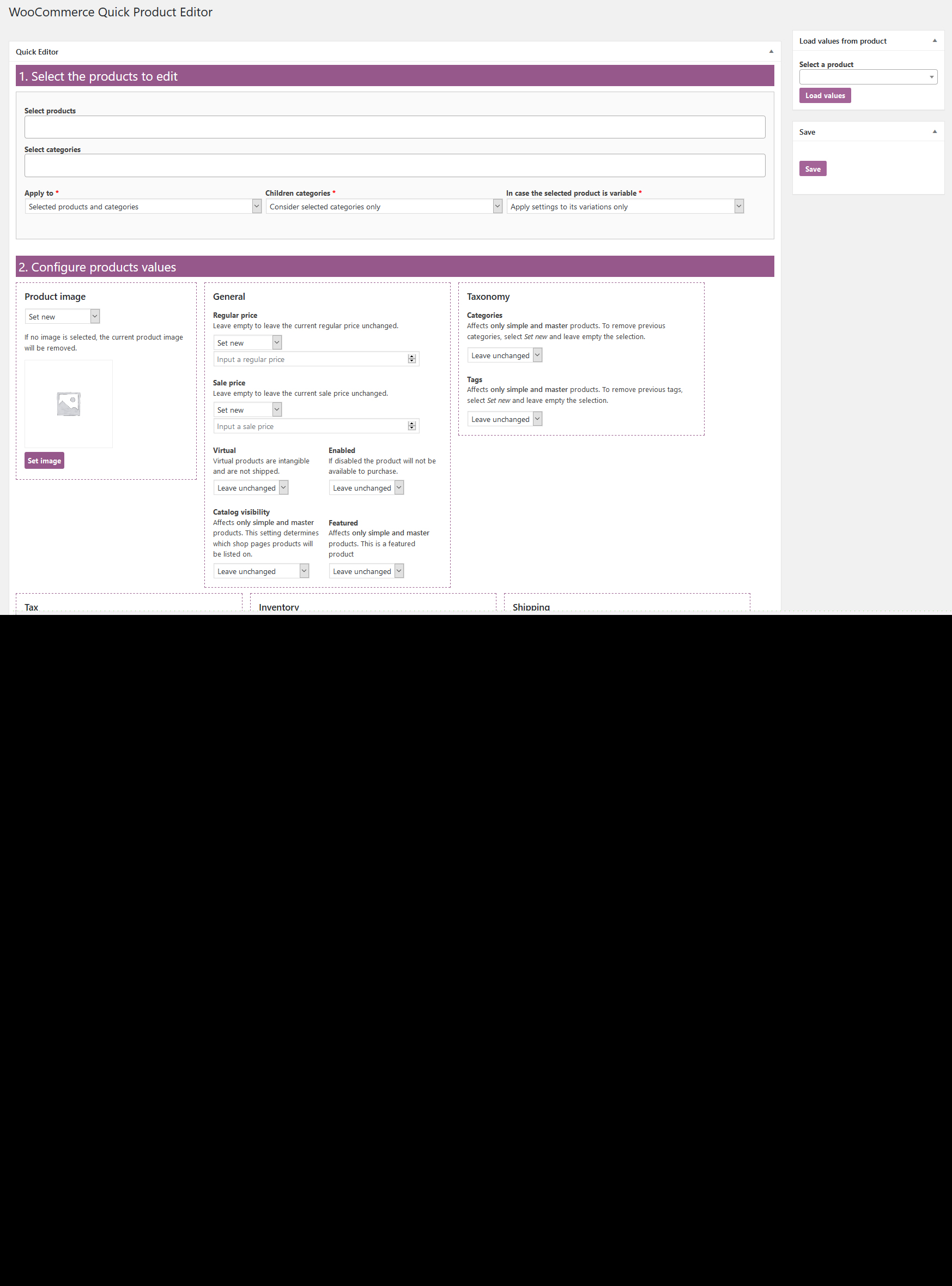 WooCommerce 批量产品编辑器源代码