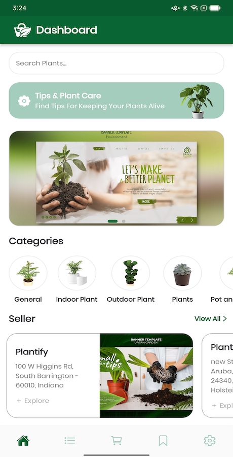 Mighty Plant Shop – 带有 WooCommerce 后端的苗圃的 Flutter 完整应用程序源代码