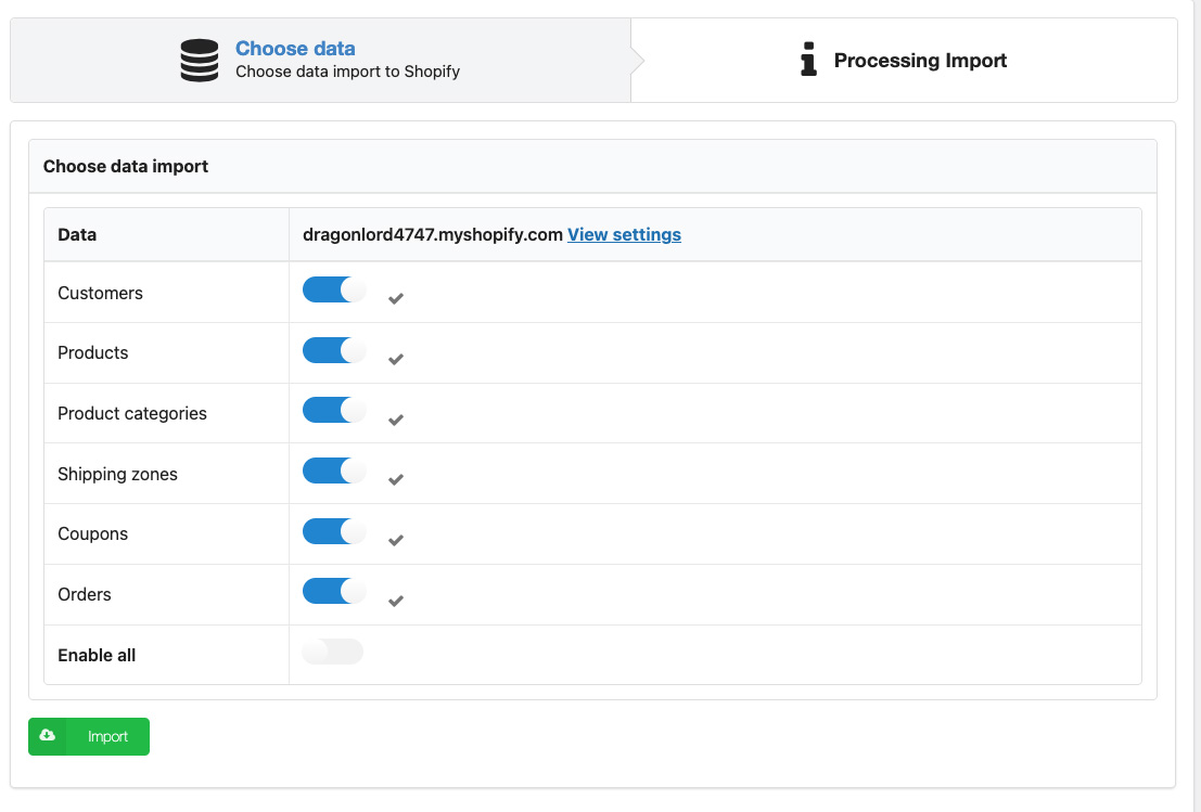 W2S – 将 WooCommerce 迁移到 Shopify源代码