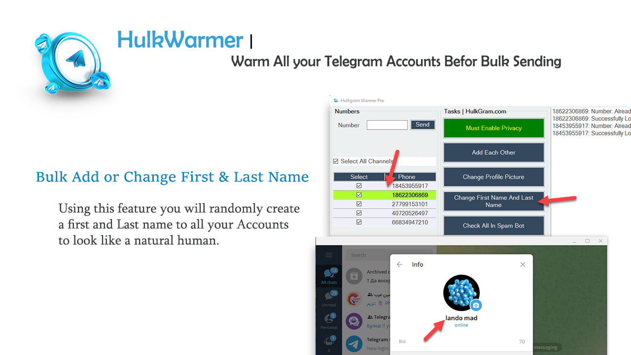Telegram Accounts Warmer v2.3源代码