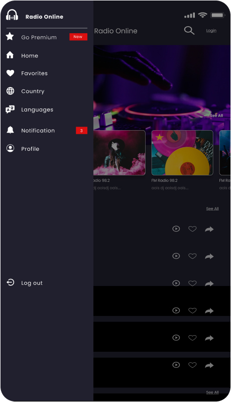 Android Radio App 多频道 – AdMob、Facebook源代码