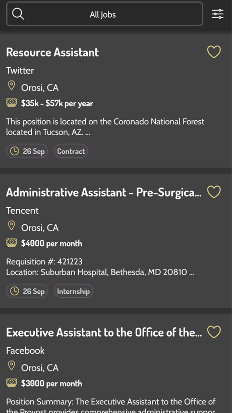 带有 Facebook 和 Google 登录的 Android Job App源代码