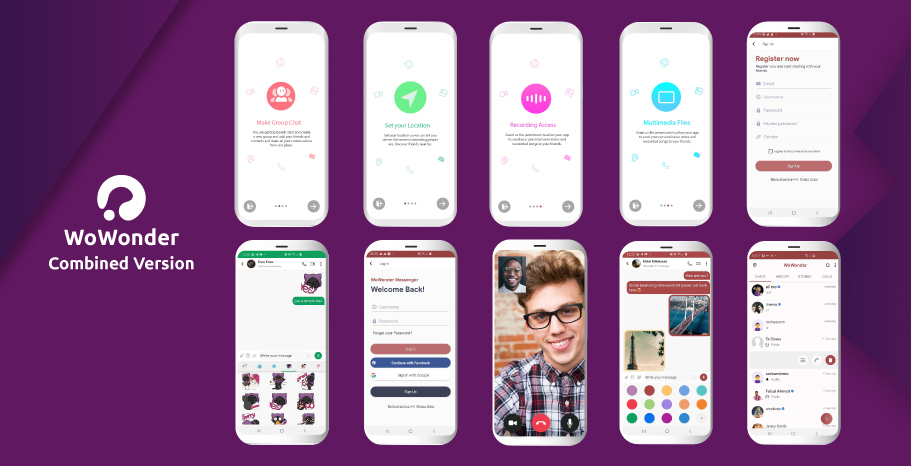 WoWonder Mobile – 终极组合 Messenger 和 Timeline 移动应用程序源代码