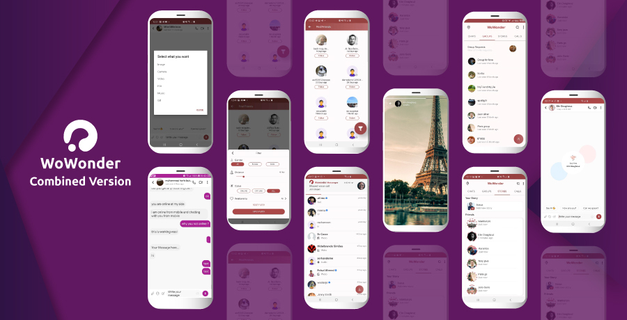 WoWonder Mobile – 终极组合 Messenger 和 Timeline 移动应用程序源代码