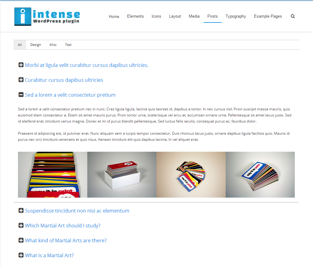 Intense – WordPress 的简码和网站构建器源代码
