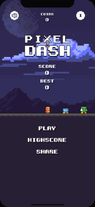Pixel Dash(Android Studio + Admob + 多个字符 + 奖励视频广告)源代码