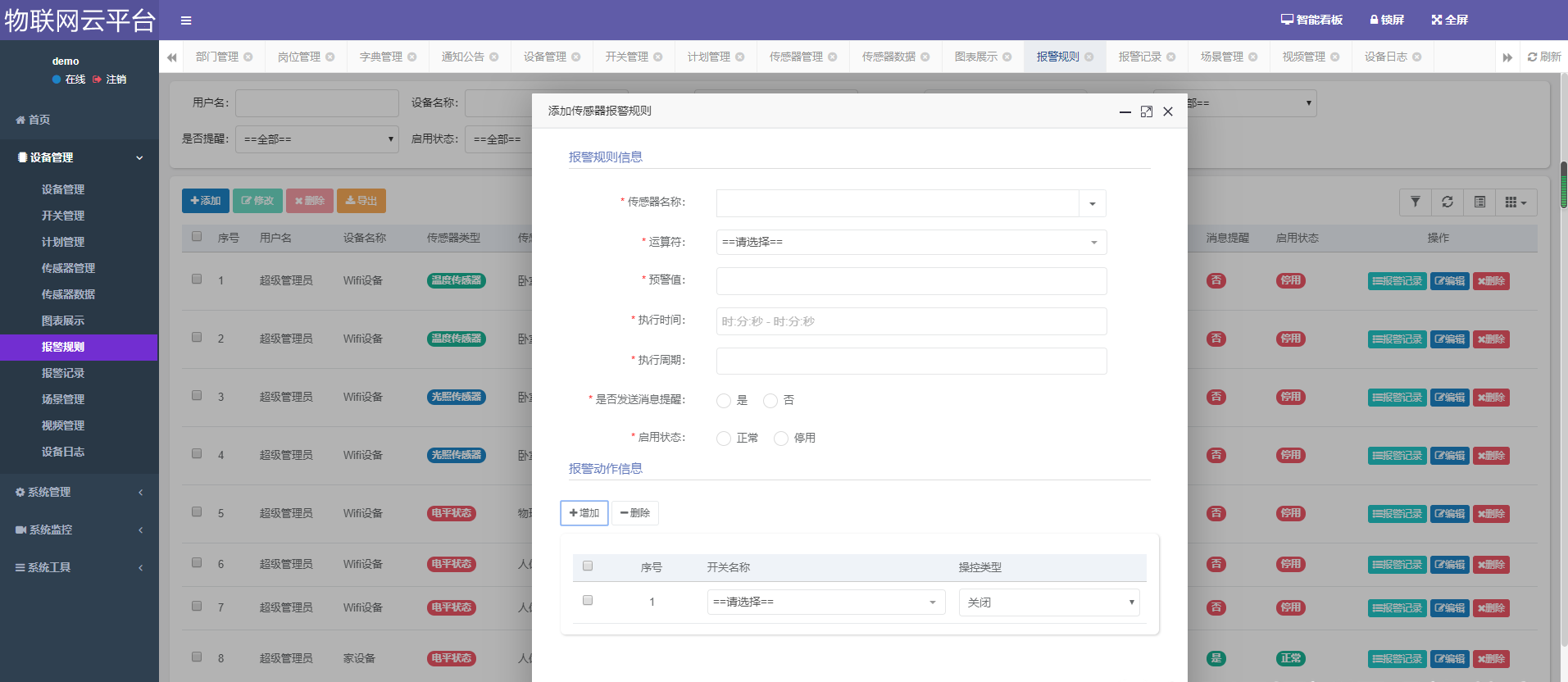 183fcffe8f154106890c2fd78ddab23enoop.image_ 基于springboot框架物联网云平台源码/Modbus/视频 物联网智能看板