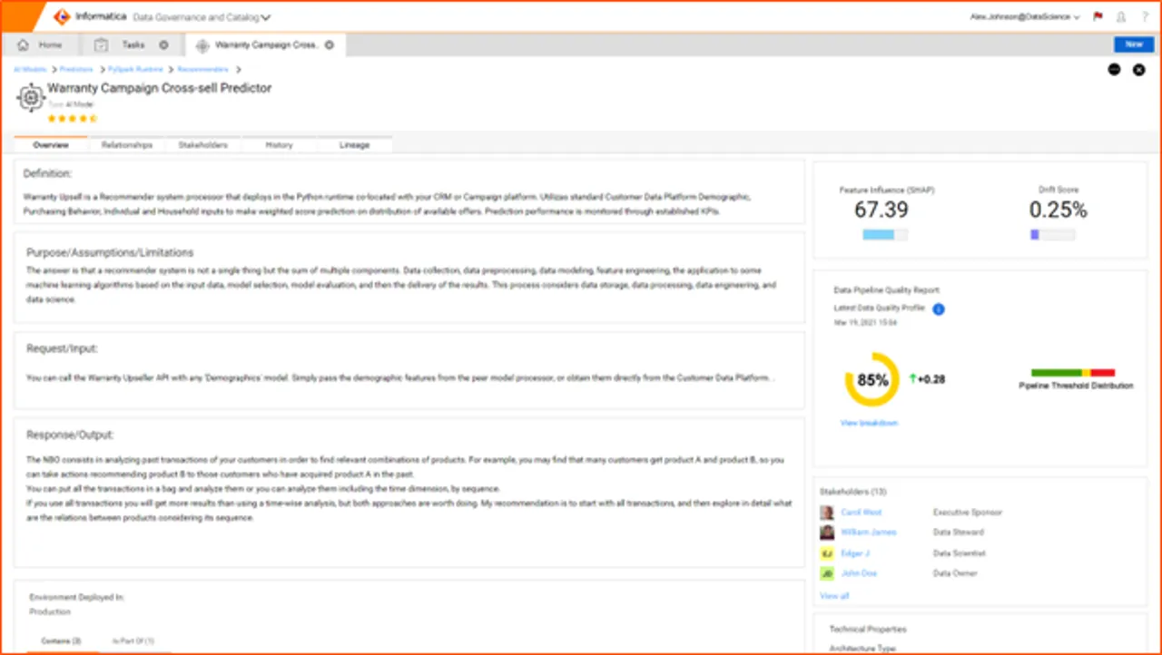 Informatica 推出 AI 模型治理