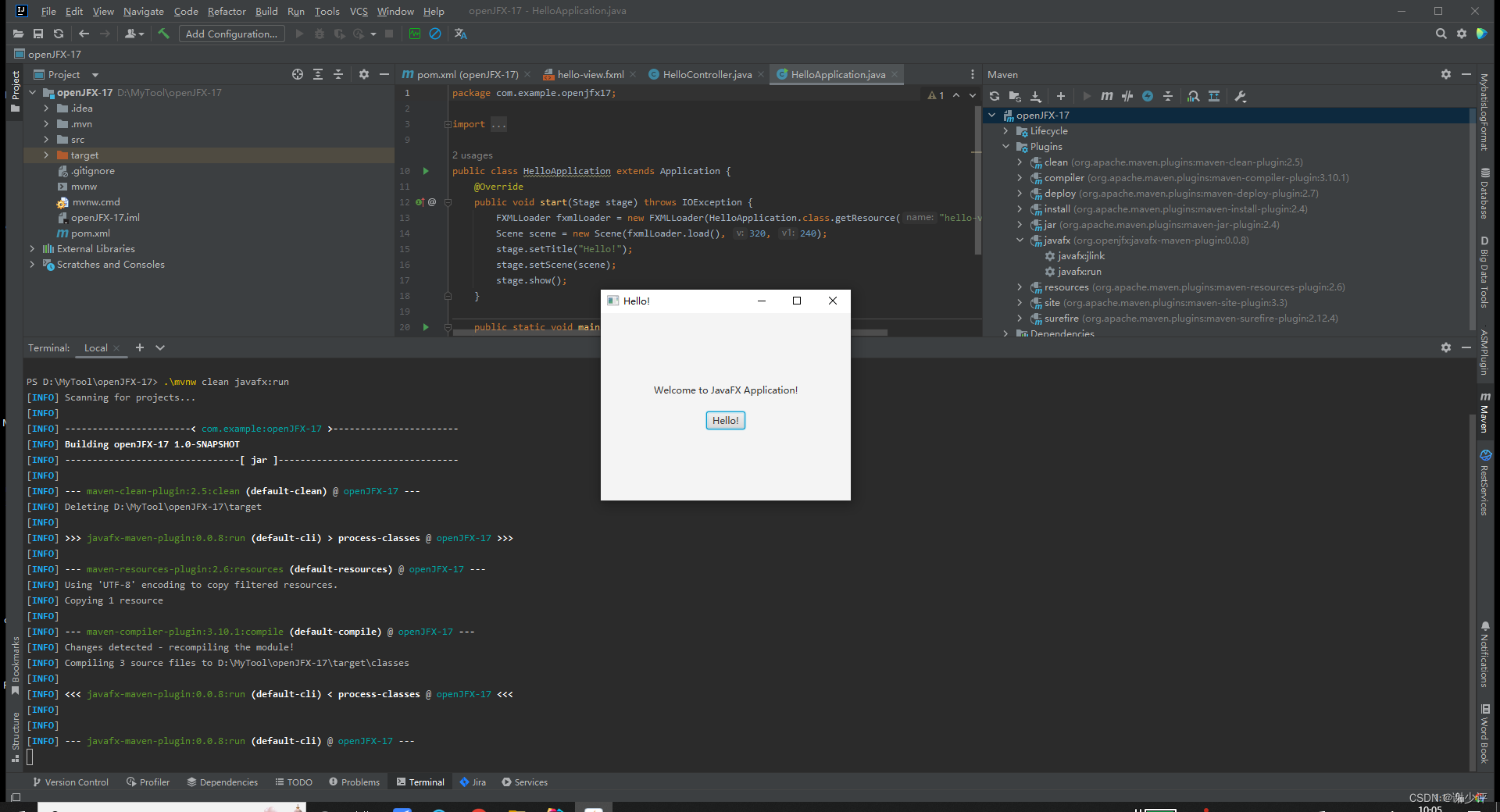 使用 IDEA、JDK17 和 OpenJFX 快速开发桌面应用并打包成 exe 可执行文件