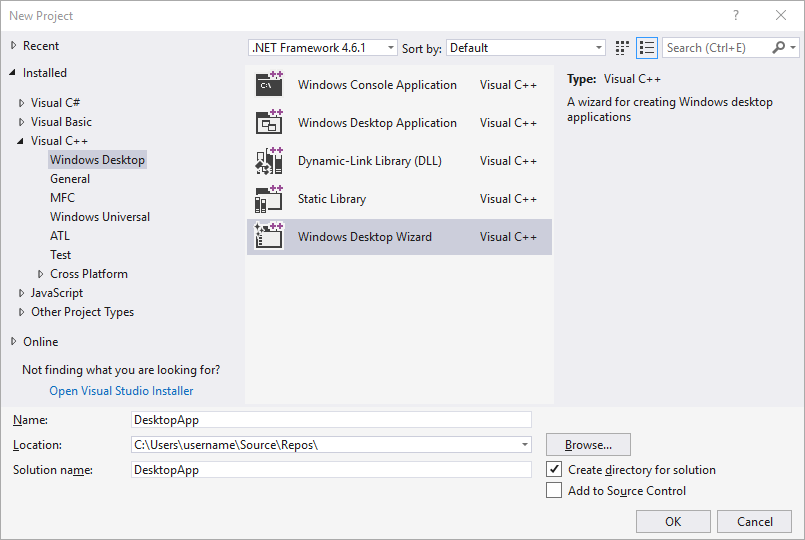 C语言开发Windows桌面程序演练:创建传统C++桌面应用程序