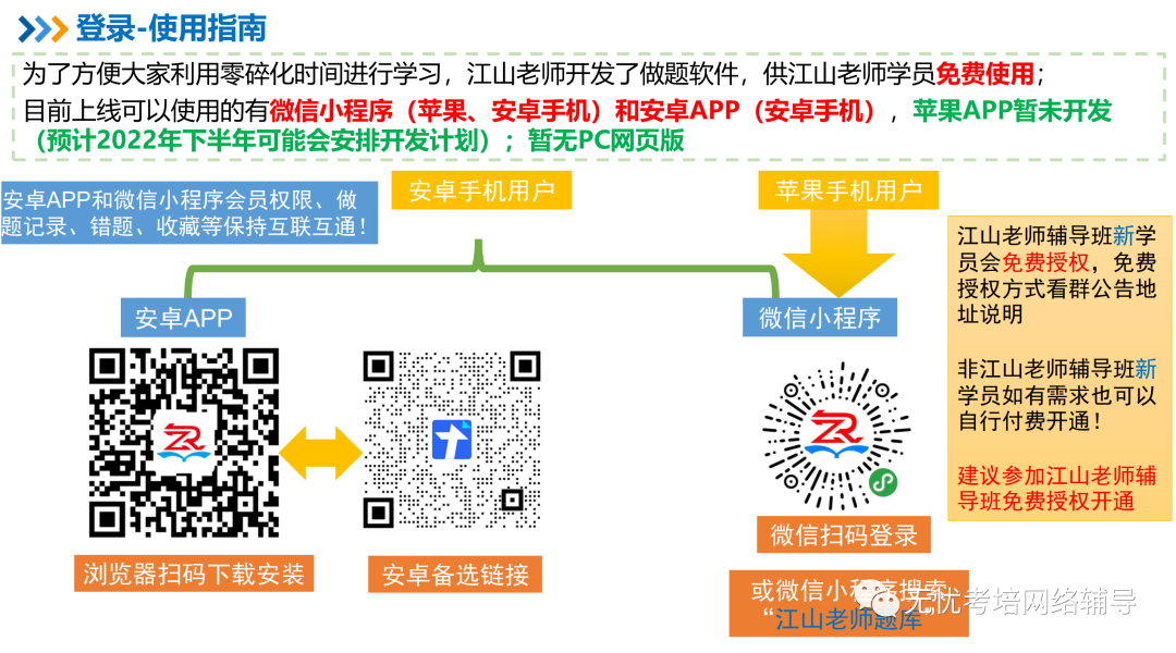 江山老师题库微信小程序与安卓APP详细使用指南
