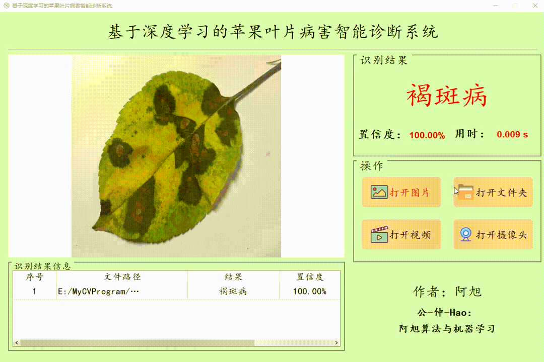 基于YOLOv8深度学习的苹果叶片病害智能诊断系统:Python源码、Pyqt5界面、数据集与训练代码实战