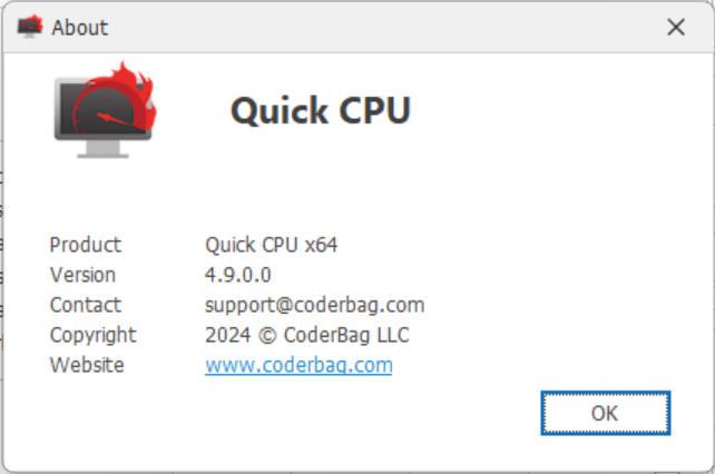Quick CPU 4.9.0.0 下载 – 专业调整和监控CPU性能、温度及功耗的软件工具