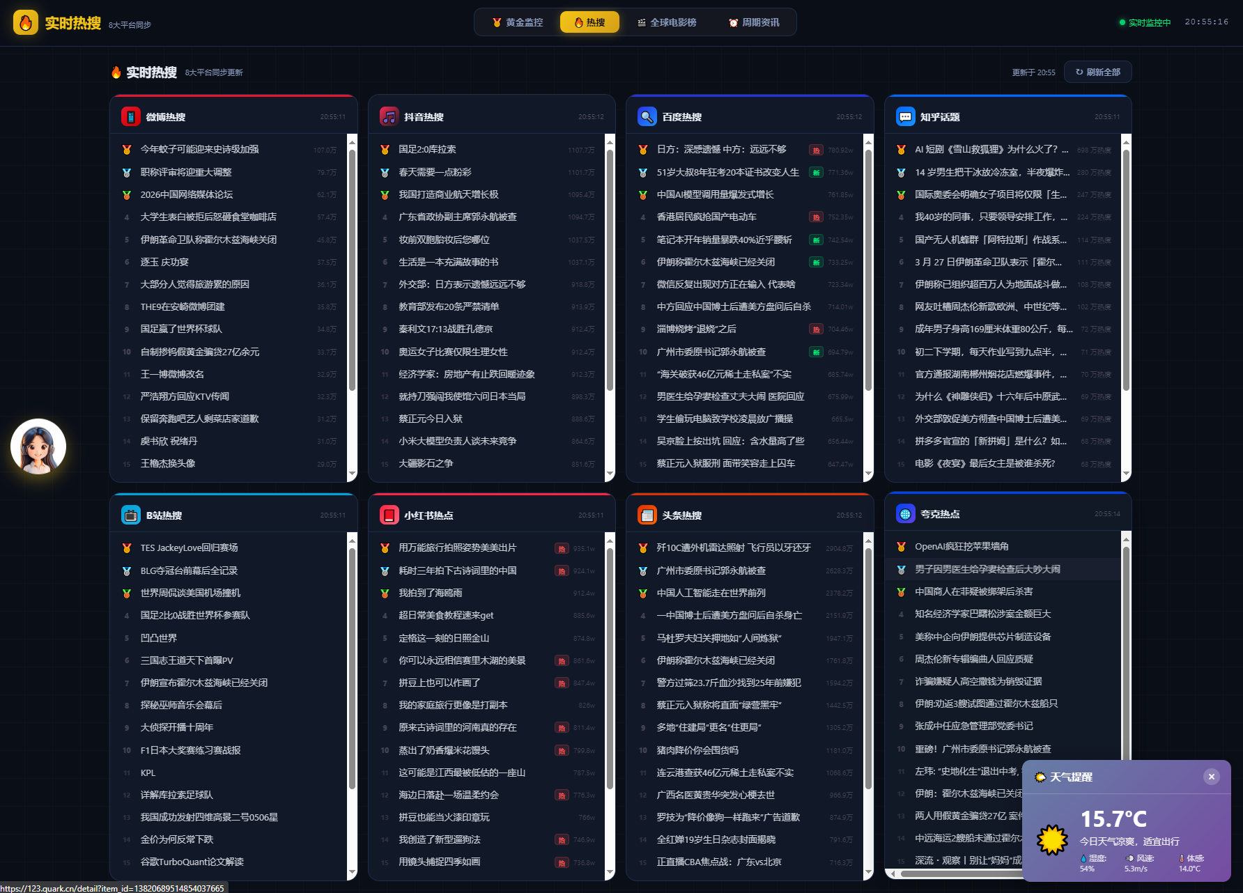 1774616181589134.png 新版黄金价格监控源码(K线图模块,黄金舆情模块,AI智能客服)